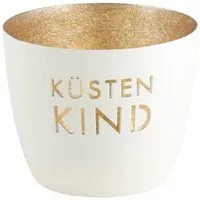 Giftcompany Windlicht Windlicht Madras Küstenkind Weiß/Gold