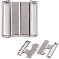 maDDma BH-Träger-Clips 1 Paar Bikiniverschlüsse Metall 25mm Bikini BH Dessous, silber