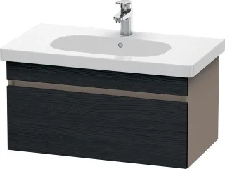 Duravit DuraStyle Waschtischunterbau wandhängend Eiche Schwarz & Basalt Matt 800x453x398 mm - DS6384 DS638401643