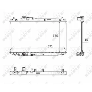 NRF Motork?hler gel?tet Honda Civic 9 58537