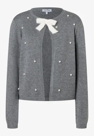 MORE & MORE - dekorative Strickjacke grau - Gr. - 44