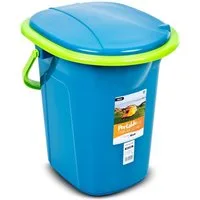 GreenBlue Campingtoilette GB320 Tragbarer Toiletten-Eimer mit Tragegriff 19L, Toilettenpapierhalter, Auskipp-Hilfe für Camping, Wohnwagen, Boot