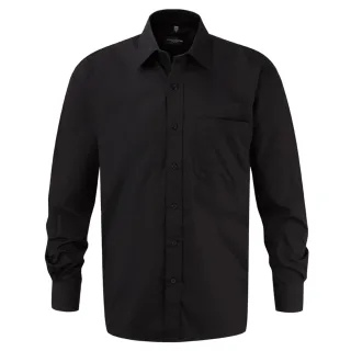 Russell Collection - Hemd Pflegeleicht für Herren (Schwarz)