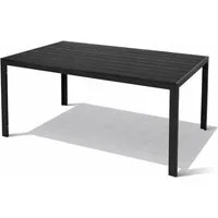 Mojawo Küchentisch Non-Wood Gartentisch Aluminium anthrazit / schwarz 160x90cm