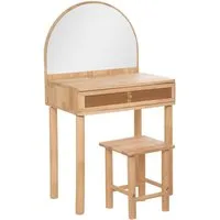 Atmosphera Créateur d'intérieur Kindertisch Schminktisch für Mädchen CAMPAGNE, mit Spiegel und Sitzhocker (funktional), keine