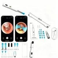 ibettertec Ohrenreiniger BEBIRD R1 Ultra Otoskop, Ohrenschmalzentferner mit Kamera, Set 1-tlg., Ohrreiniger mit Otoskop, Set mit Pinzette, Reinigungsnadeln, 1080P HDWiFimit Pinzettefür Erwachsenefür Kinderfür Baby