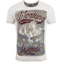 Key Largo T-Shirt T-Shirt Montana USA Biker Print Motiv vintage Look MT00183 Rundhalsauschnitt bedruckt kurzarm slim fit