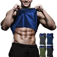 RDX Kompressionsshirt RDX Herren Sauna Weste Wärme Trapping Schweiß Taille Trainer (Single, 1er-Pack) Fitness, Training