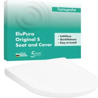 hansgrohe EluPura Original S WC-Sitz 60148450 mit SoftClose und QuickRelease, weiß