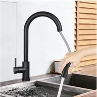 Nettlife Küchenarmatur Spültischarmatur Ausziehbar 360° Drehbar Edelstahl mit 2 Strahlarten (1-St) für Einhebelmischer Mischbatterie Wasserhahn Küche