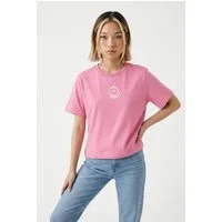 Vero Moda Kurzarmshirt VMSARA METTE SS TOP BOX JRS GA NOOS Baumwolle, regular fit