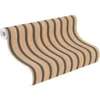 Rasch Papiertapete Papiertapete mit Holzpaneelen in Braun, glatt, Holz, Akustikpaneel-Optik