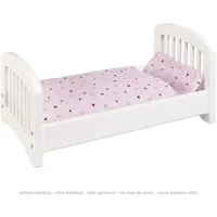 goki Puppenbett Puppenbett Weiss, Puppenmöbel Puppenstube Puppenhaus Puppenzubehör
