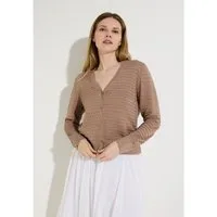 MORE&MORE Strickjacke feine Strukturstreifen-Strickjacke