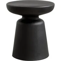en.casa Beistelltisch, »Posio« Sofatisch 44xØ40 cm Kunststoff rund Pilzform Schwarz