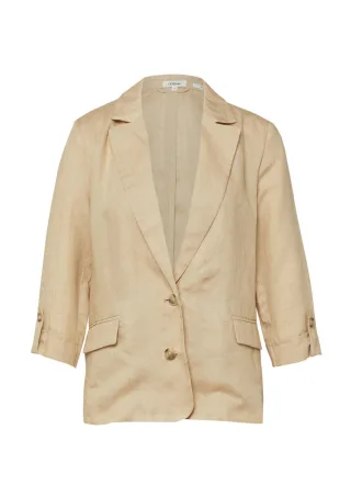 s.Oliver Red Label - Lockerer Blazer mit 3/4-Ärmeln beige - Gr. - 34