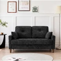 Vipbear Sofa 2-Sitzer Sofa mit Seitentaschen, kompakt für kleine Räume, 120cm, 1 Teile