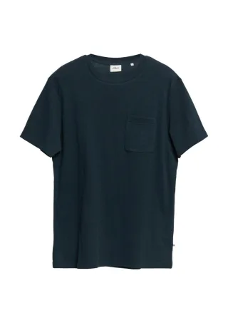 s.Oliver Red Label - Waffelpiqué-T-Shirt mit Brusttasche und Crew Neck blau - Gr. - 3XL