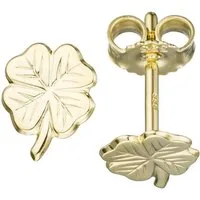 JOBO Paar Ohrstecker Kleeblatt, 333 Gold