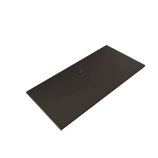 KLUDI-TERRA Duschwanne 80 x 170 H3 cm Abflussabdeckung inklusive Mattschwarz 08DW2039