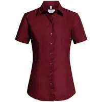 GREIFF Kurzarmbluse Greiff Corporate Bluse Damen BASIC Regular-Fit Bordeaux