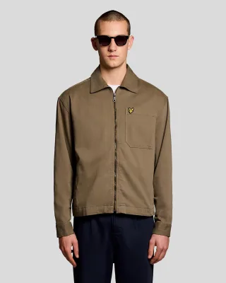 X569 Zip Overshirt in Salbeigrün