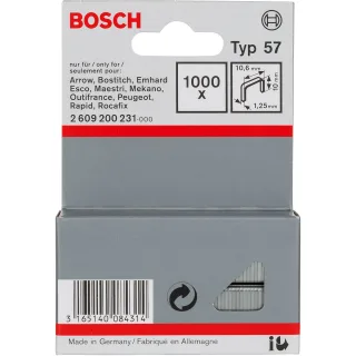 Bosch Flachdrahtklammer Typ 57, 10,6 x 1,25 x 10mm - 2609200231