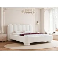 Compleo Polsterbett Polsterbett Boucle Stoff, Designerbett, Bubble bett, MADE IN EU (Japandi design), TOPSELLER, Wolkenbett modern