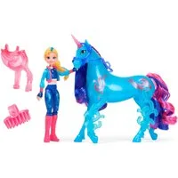 Spin Master Anziehpuppe Unicorn Academy - Isabel & Einhorn River, mit echter Mähne