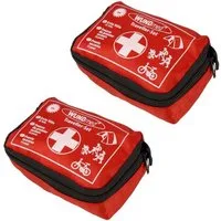 Erste-Hilfe-Set Wundmed Erste hilfe Set Traveller Set Outdoor Notfallset Verbandstasche Verbandsset, (Set, 2 St), 32 teilig