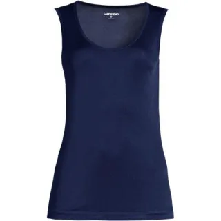 Seidentop, Damen,  Blau, Seide, by Lands' End
