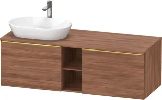 Duravit D-Neo Konsolenwaschtischunterbau wandhängend Nussbaum Matt 1400x550x459 mm - DE4950L34790000 DE4950L34790000