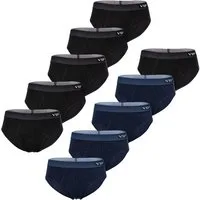 VIP Slip Premium Jersey Stretch - 10er Set - klassische Unterhosen (10-St) Unterwäsche Männer Herren Uni Baumwoll-Mix (95% Baumwolle) 10-Pack