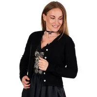 Hammerschmid Trachtenjacke Trachten Strickjacke - LUGANO - oliv, schwarz