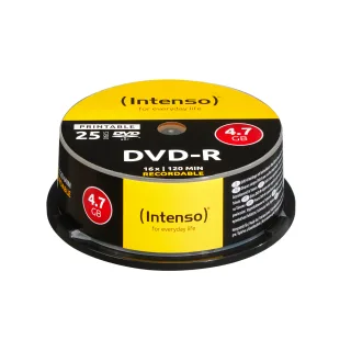 Intenso 25 x DVD-R (G) | 4801154 | 4.7 GB 16x - mit Tintenstrahldrucker