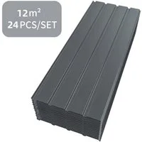 Mondeer Wellplatte Dachplatten, 12 m², (24-St), Trapezblech 110cm x 46cm verzinkt Profilblech Dachblech