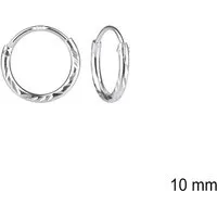 Order & Smile Schmuck Paar Creolen Kleine Creolen Silber 925 mit Diamantschliff