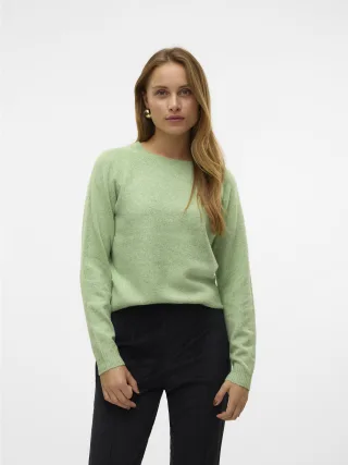 VERO MODA - VMDOFFY LS O-NECK BLOUSE GA NOOS forest shade - Gr. - S