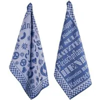 PAD Geschirrtuch HEIMAT, (Set, 2-tlg), 100% Baumwolle, 50x70 cm, Motiv Bayrische Spezialitäten