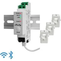 Shelly Balkonkraftwerk Shelly Pro 3EM - 120A Strommessgerät WLAN Bluetooth, (3-St), Temperatursensor