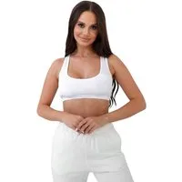 fashionshowcase Sport-Bustier Damen BH Top mit breiten Trägern V-Ausschnitt abnehmbaren Pads (1-tlg) Ideal kombinierbar mit sportlicher & schlichter Kleidung