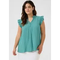 KAFFE Curve Blusentop Ärmellose Bluse KClyana Große Größen