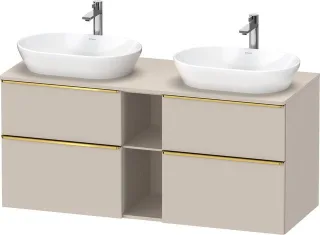 Duravit D-Neo Konsolenwaschtischunterbau wandhängend Taupe Matt 1400x550x664 mm - DE4970B34910000 DE4970B34910000