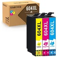 STAROVER 2 Schwarz für EPSON 604 XL Druckerpatronen Multipack Tintenpatrone (XP-4200 XP-4205 XP-2200 XP-2205 XP-3200 XP-3205, WorkForce WF-2910DWF WF-2930DWF WF-2935DWF WF-2950DWF)