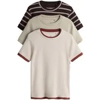 The Set T-Shirt The Set Doppellagiges T-Shirt, 3er-Pack (3-tlg)