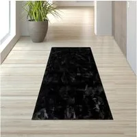 TeppichHome24 Teppich Teppich schwarz weich pflegeleicht saugrobotergeeignet, rechteckig