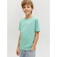 Jack & Jones Junior Rundhalsshirt JJEORGANIC figurbetont, atmungsaktiv, kombinierbar unifarben, casual, slim fit, Jersey, Rundhals