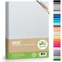leevitex® Spannbettlaken für Topper – weich, anschmiegsam, pflegeleicht & ideal zum Wohlfühlen, Jersey, Gummizug: rundum, (1 Stück), 100 % Jersey Baumwolle, 18 cm Steghöhe, verschiedene Größen