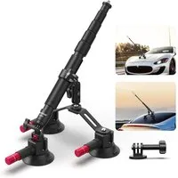 Neewer Action Cam-Halterung CA065 Dreifach Saugnapf Autohalterung, Windschutzscheibe Magic Arm, (bis 43.3 Zoll, Packung, 1-tlg., Schnellverschluss, für Actionkameras Insta360 X5 X4 GoPro DJI OSMO)