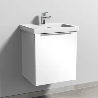 Sanipa 3way Waschtischunterbau zu Villeroy & Boch Subway 3.0 Waschtisch mit 1 Tür, Weiß-Glanz UF84578